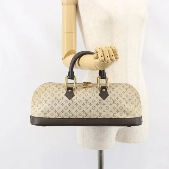 LOUIS VUITTON Monogram Mini Alma Ron Hand Bag Khaki - Picture 1 of 16